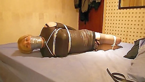 And Tightly Gagged On The Bed And Tightly Gagged On The Bed