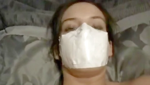 Breath Play Gag And Masturbation