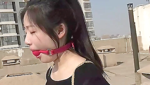 Asian Outdoor Bondage Stroll